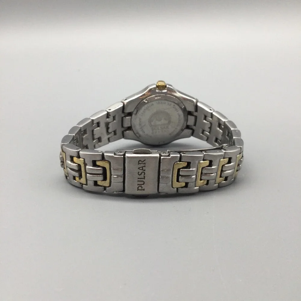 Pulsar Womens Watch 26mm Two Tone Silver Gold VX51-X416 50M New Battery 6